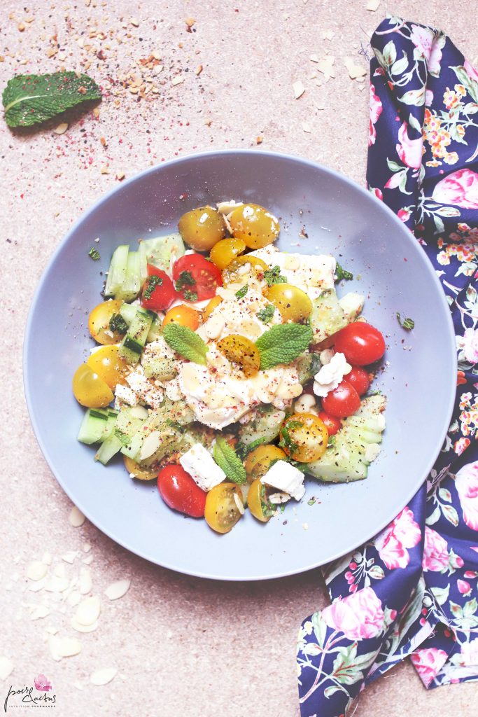 Salade Gourmande De Concombre Feta Et Tomates Cerises Aux Notes